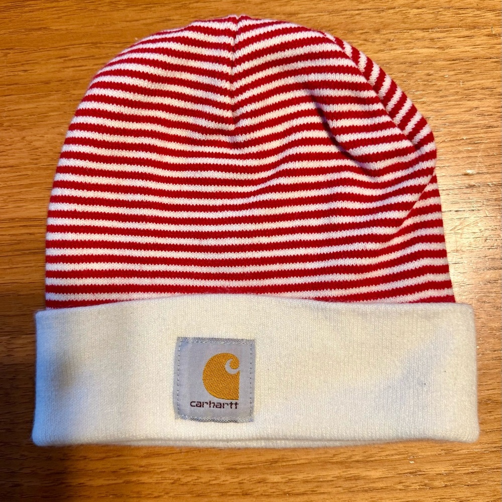 Red & white Carhartt hat
